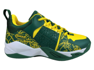 green and gold tennis shoes