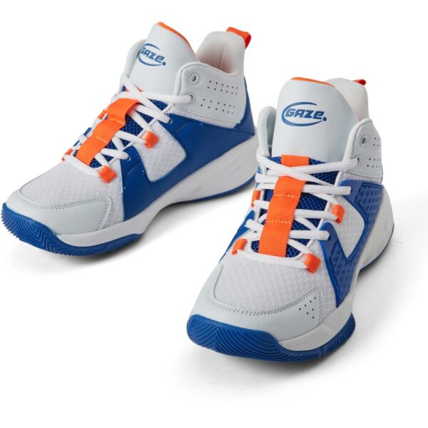 Gaze Glide Youth's Basketball Boots - White / Blue / Orange - Image 3