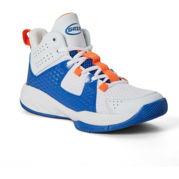 Gaze Glide Youth's Basketball Boots - White / Blue / Orange