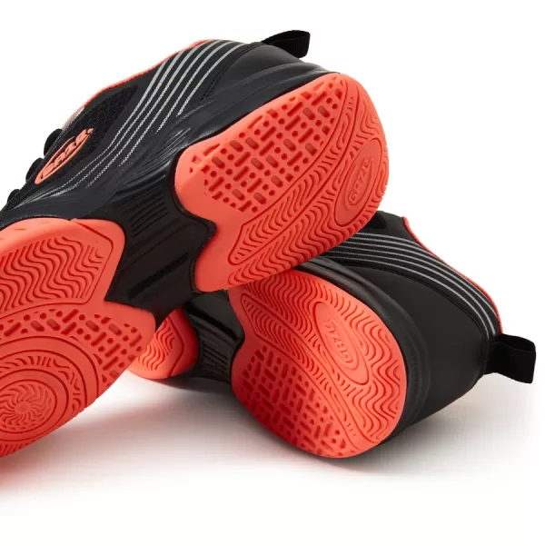 Gaze Kids Netball Shoes - Black & Orange - Image 3