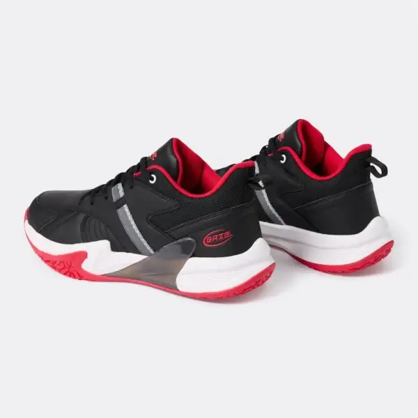 Gaze Men's Basketball Shoes - Black & Red - Image 3