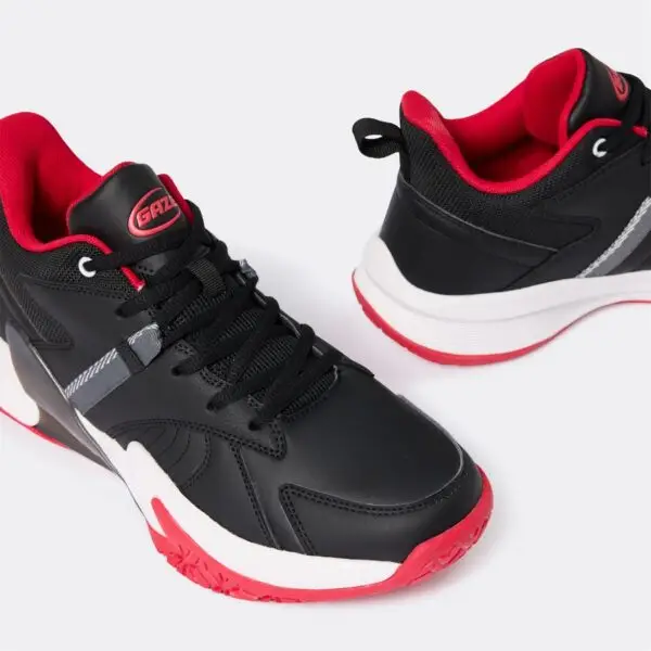 Gaze Men's Basketball Shoes - Black & Red - Image 2