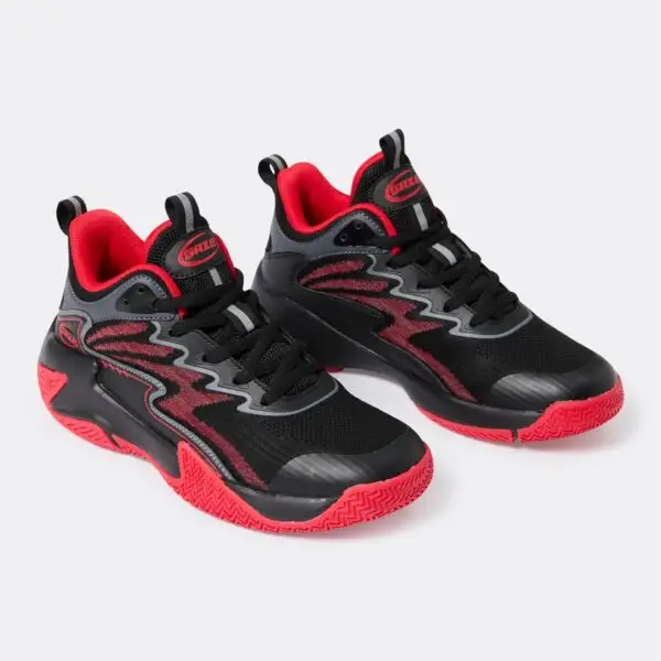 Gaze Kids Basketball Shoes - Red & Black - Image 4