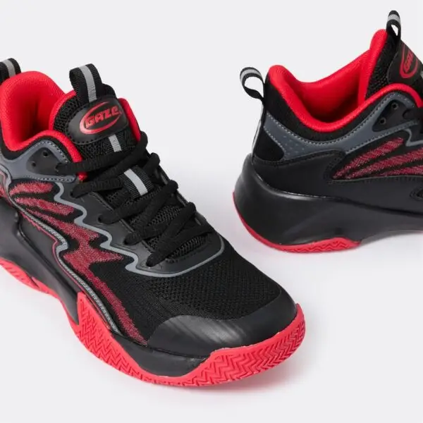 Gaze Kids Basketball Shoes - Red & Black - Image 2