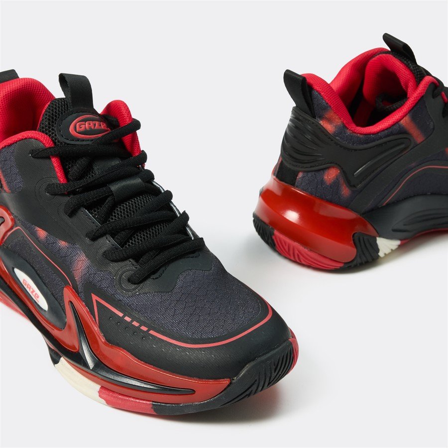 Gaze Kids Basketball Shoes - Black & Red - Image 3