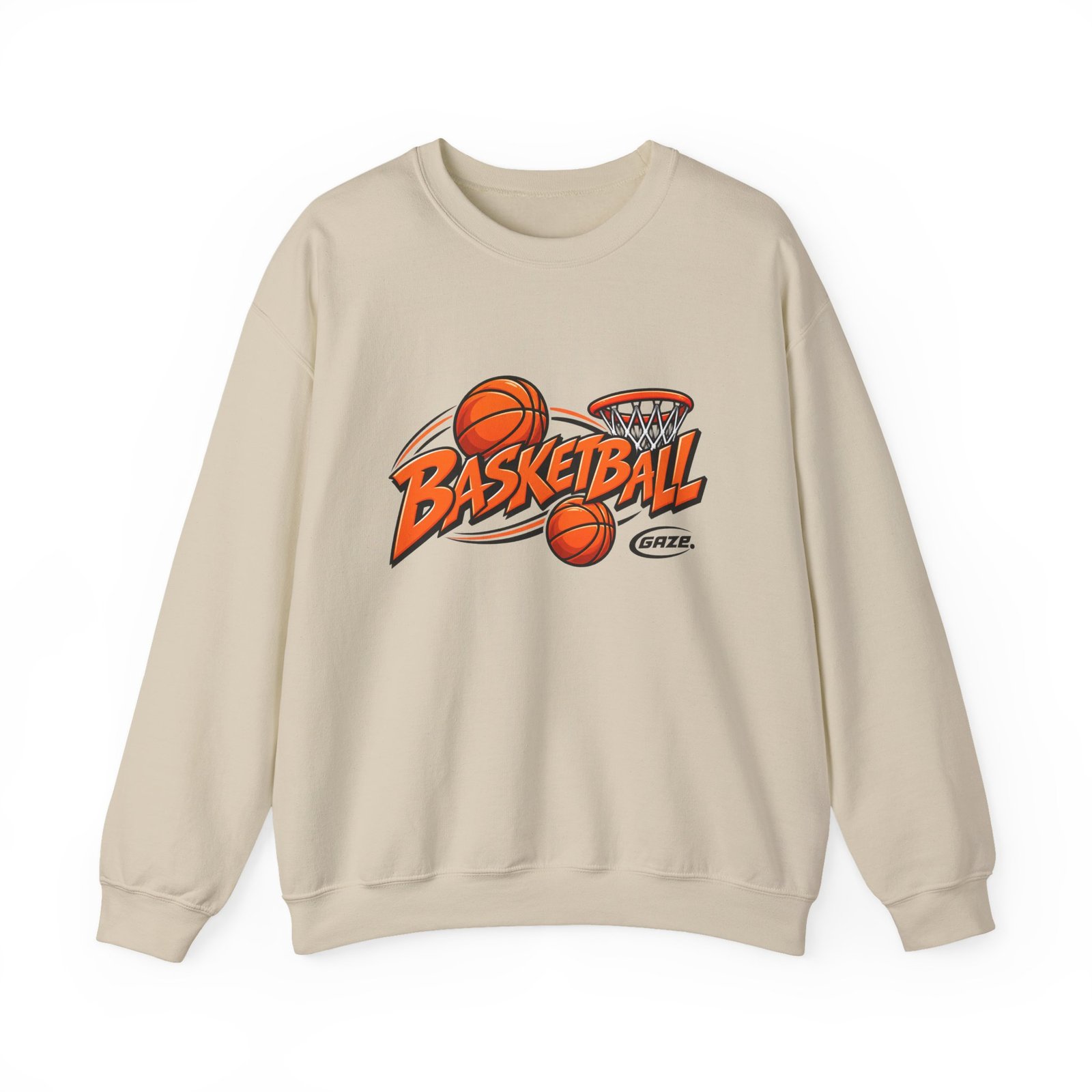 Basketball Graphic Crewneck Sweatshirt – Vintage Hoop Design - Image 5