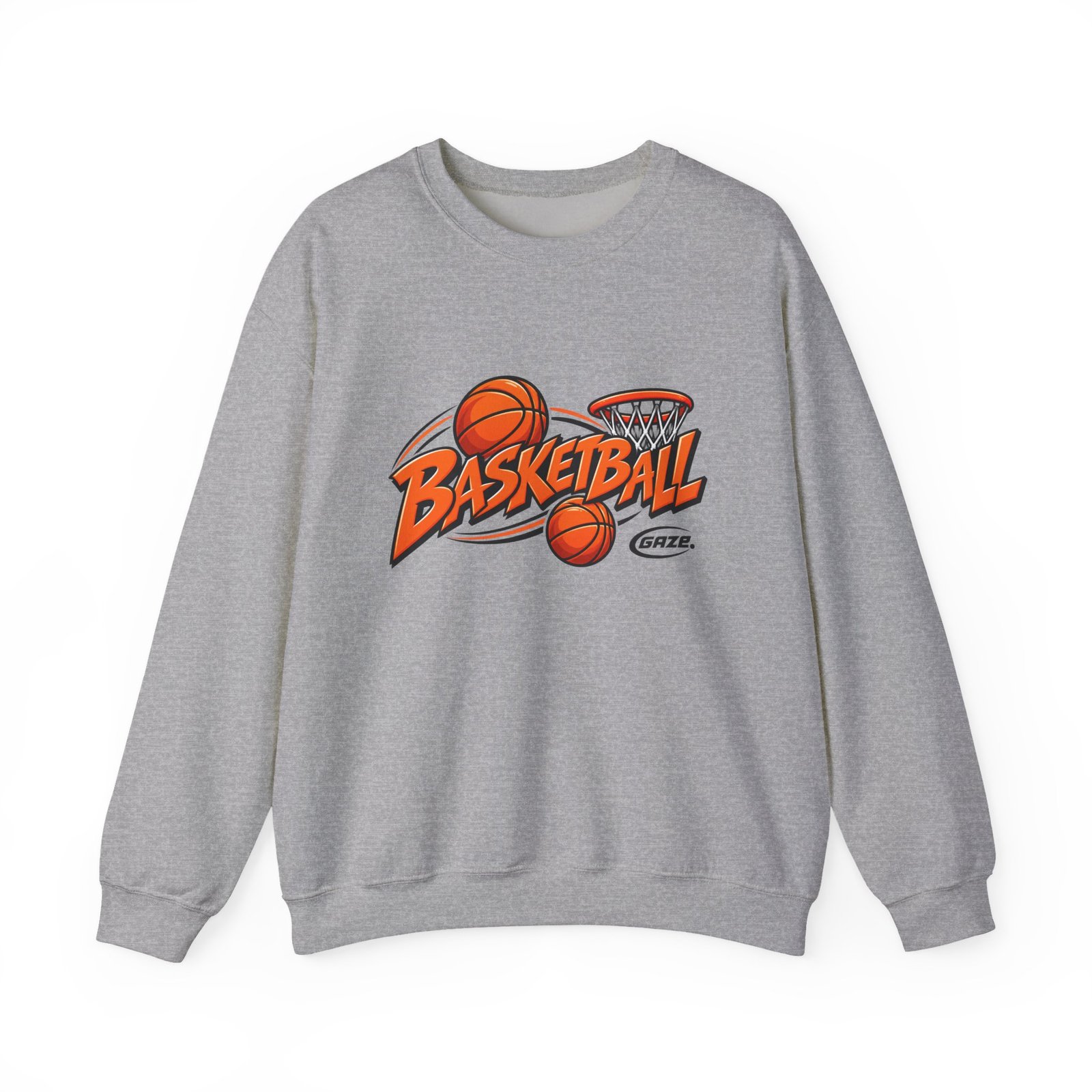 Basketball Graphic Crewneck Sweatshirt – Vintage Hoop Design - Image 9