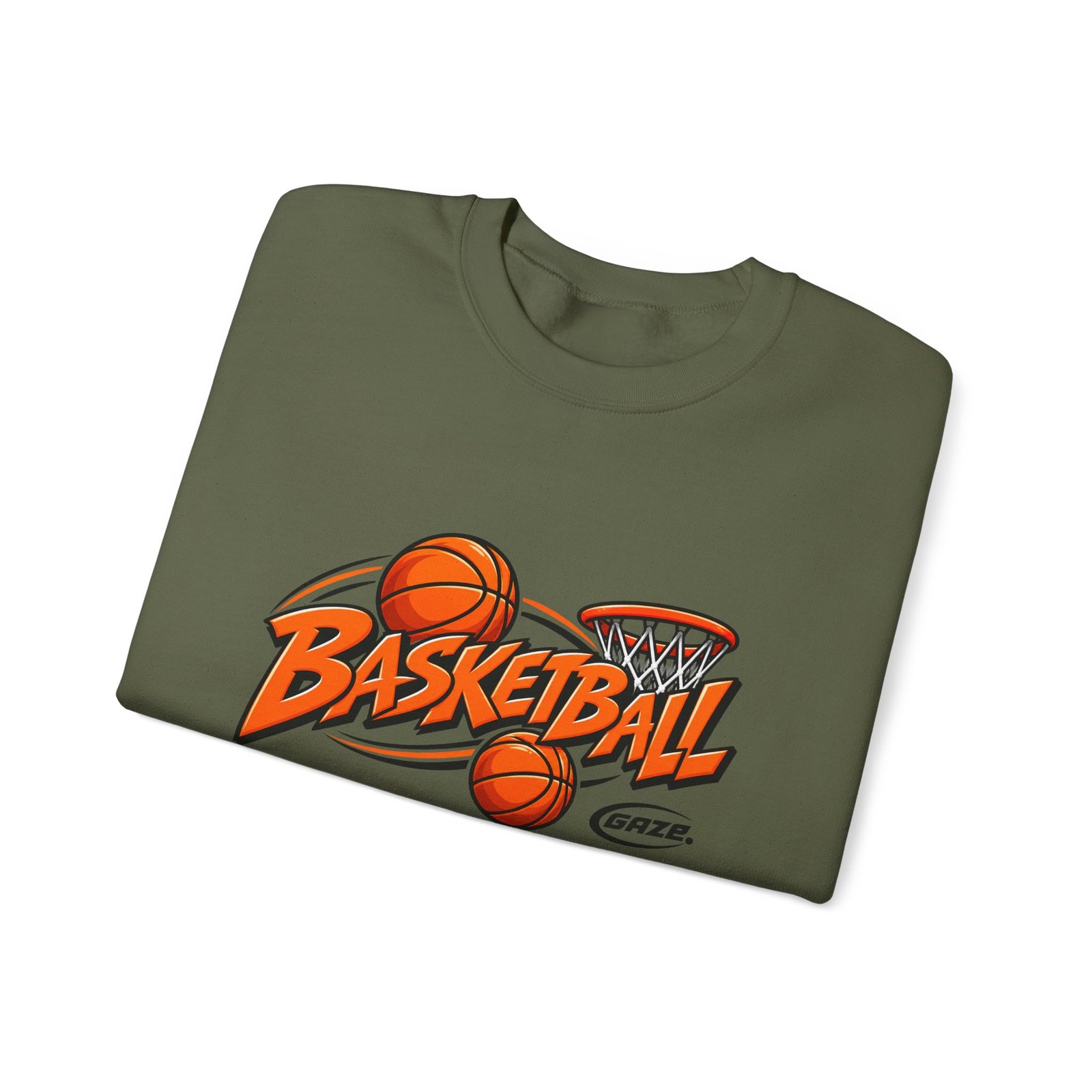 Basketball Graphic Crewneck Sweatshirt – Vintage Hoop Design - Image 15