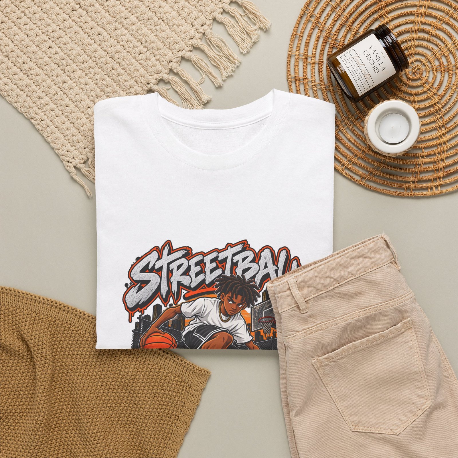 Streetball Basketball Graphic Tee — Urban Hoops Player Design - Image 4