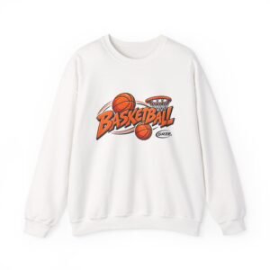 Basketball Graphic Crewneck Sweatshirt – Vintage Hoop Design