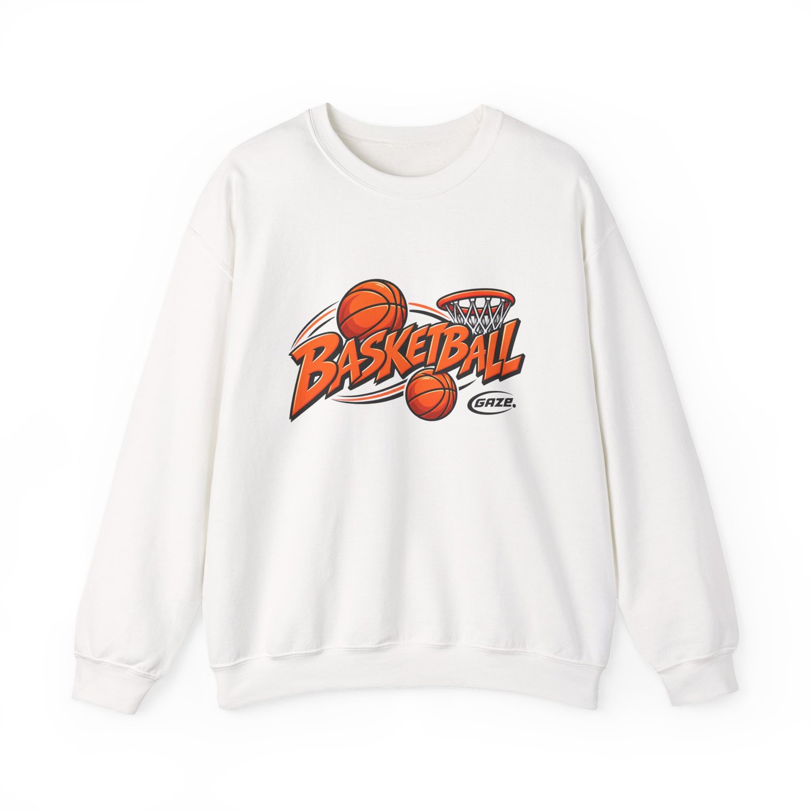 Basketball Graphic Crewneck Sweatshirt – Vintage Hoop Design