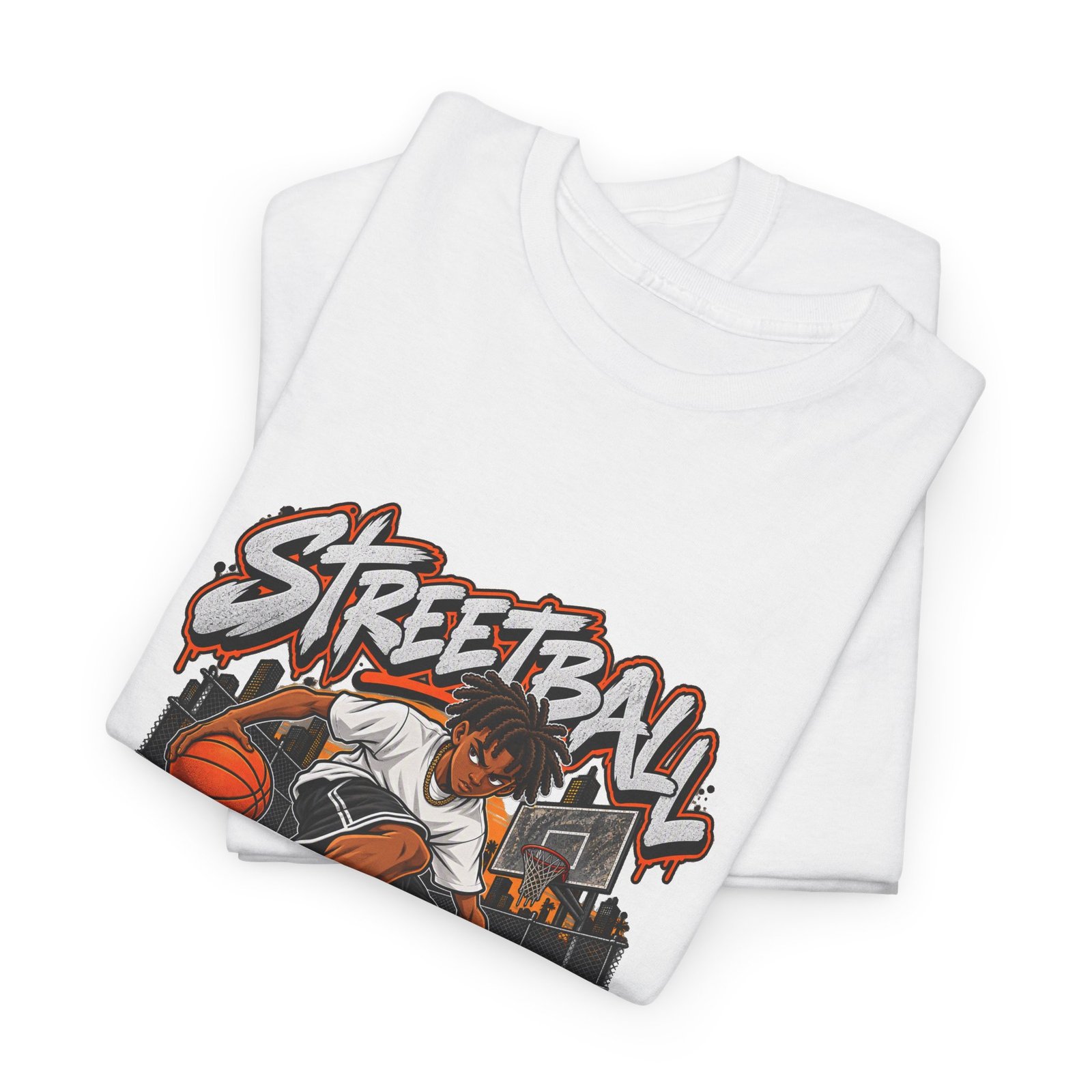 Streetball Basketball Graphic Tee — Urban Hoops Player Design - Image 3