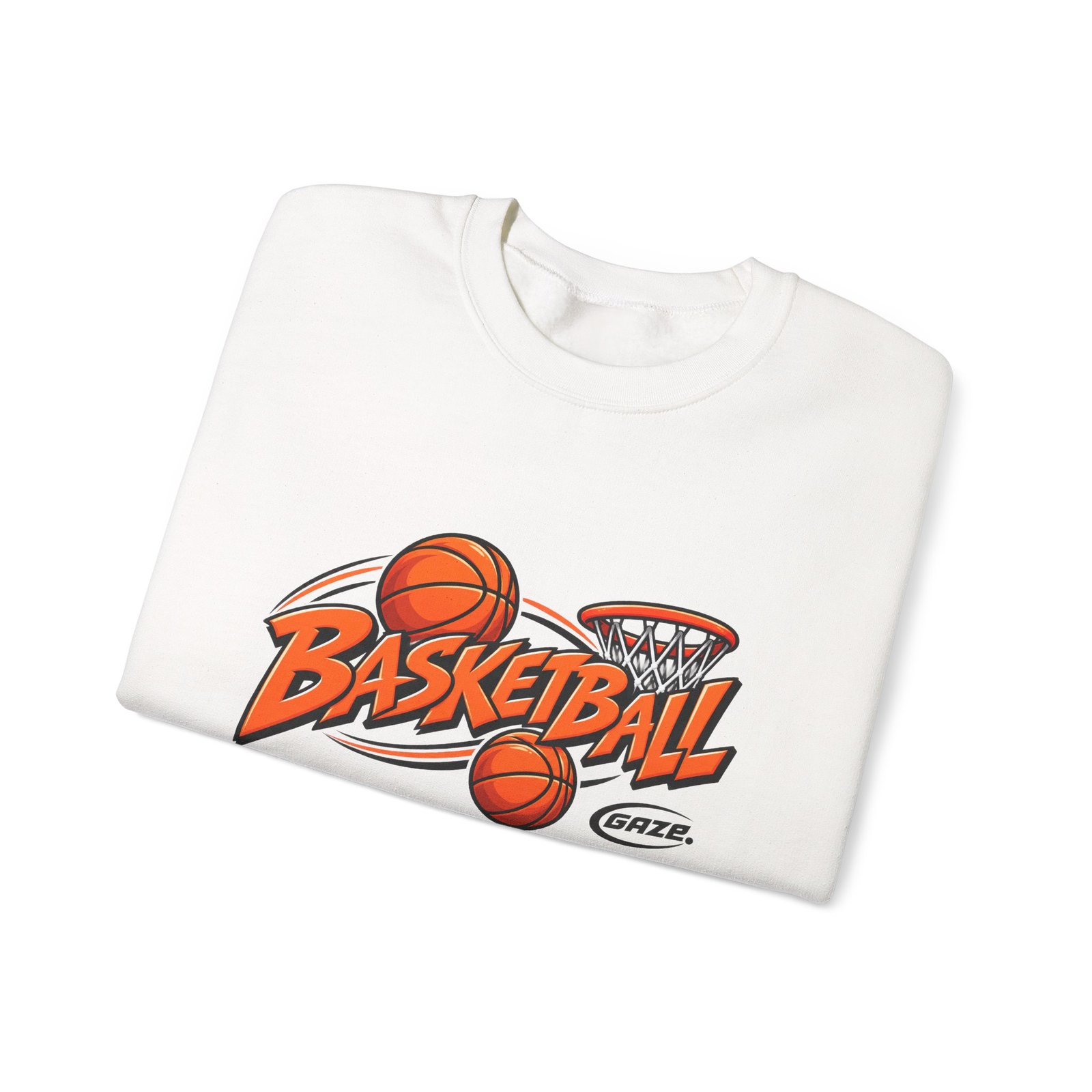 Basketball Graphic Crewneck Sweatshirt – Vintage Hoop Design - Image 3