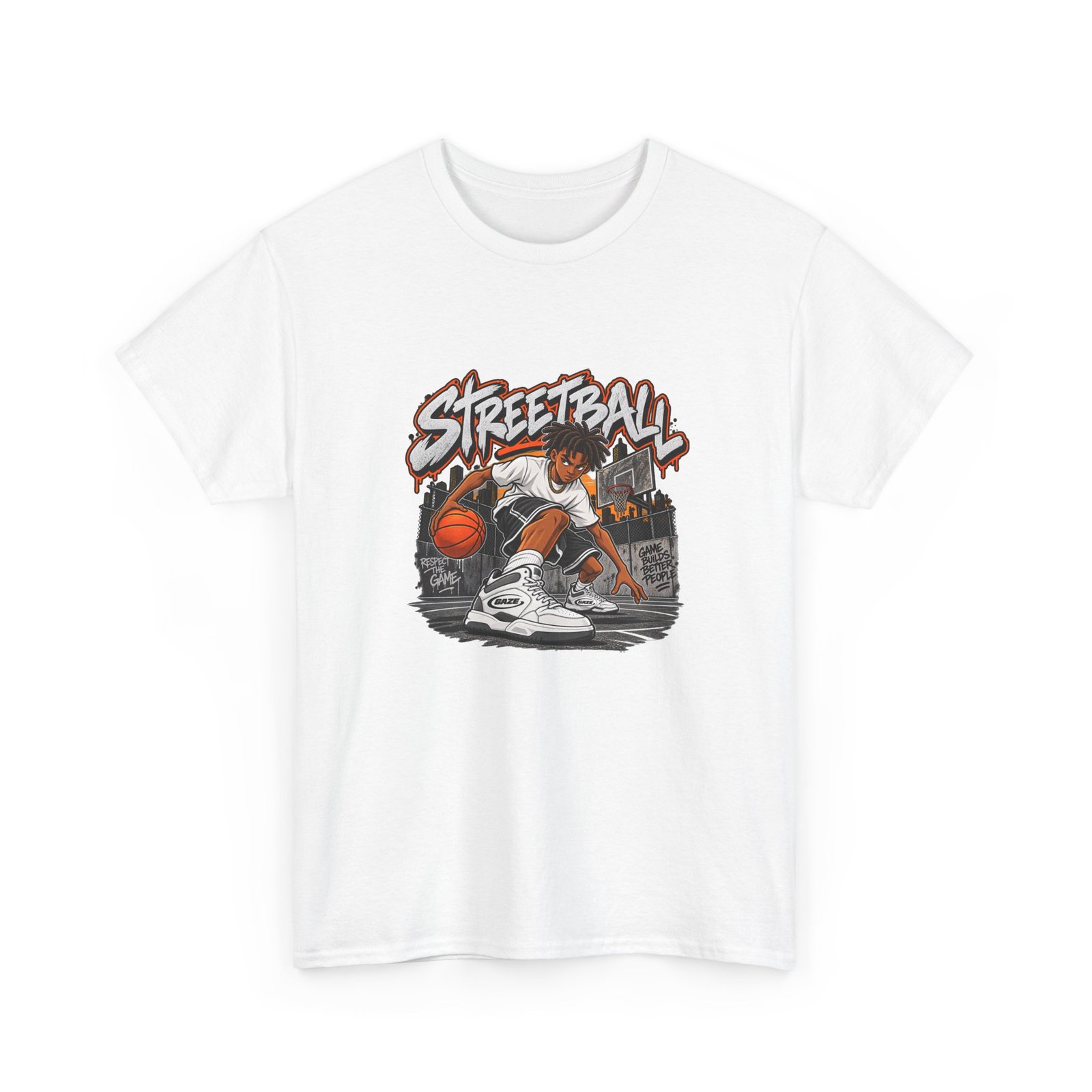 Streetball Basketball Graphic Tee — Urban Hoops Player Design