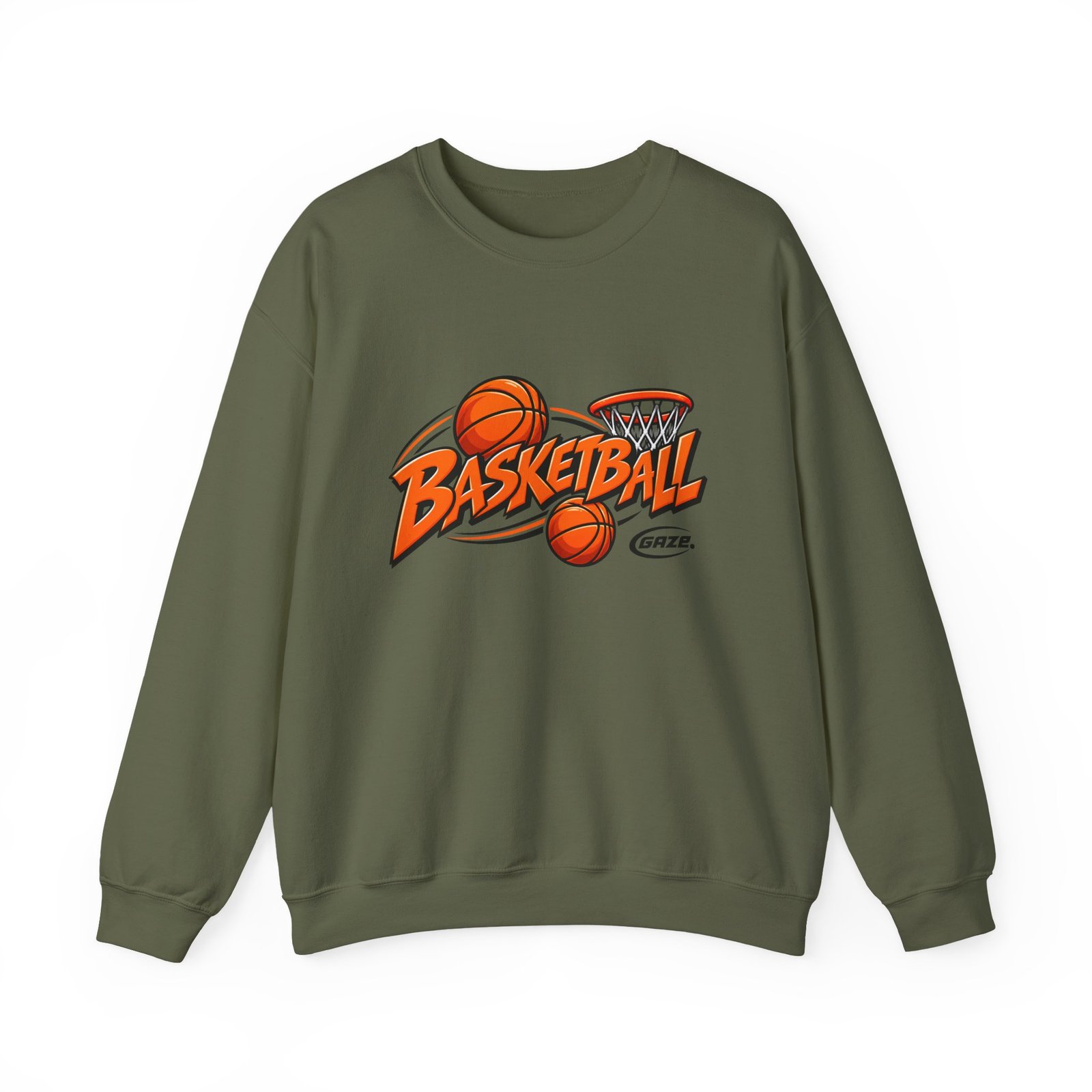 Basketball Graphic Crewneck Sweatshirt – Vintage Hoop Design - Image 13