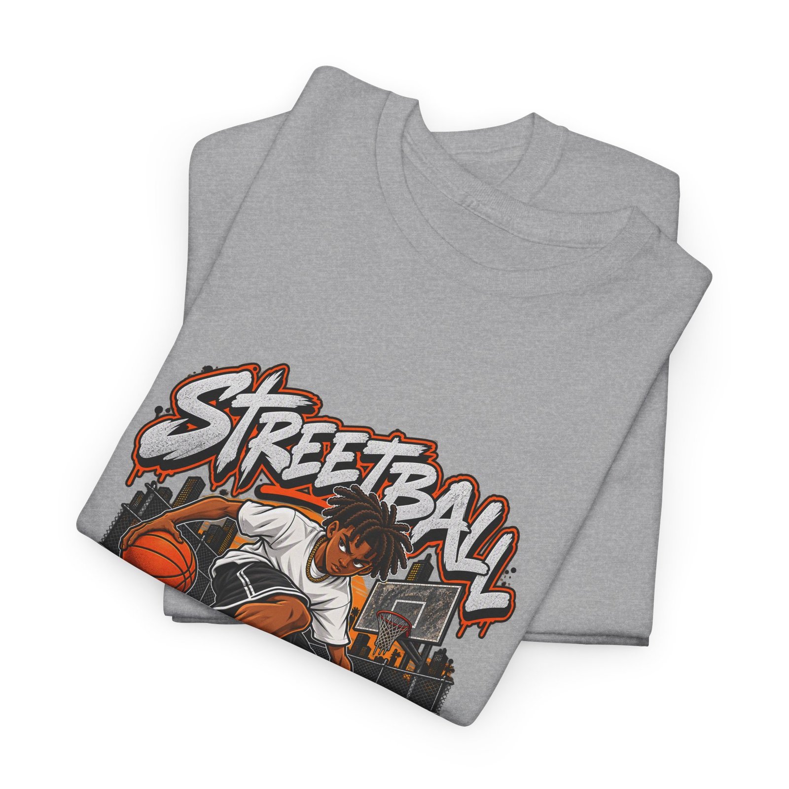 Streetball Basketball Graphic Tee — Urban Hoops Player Design - Image 11