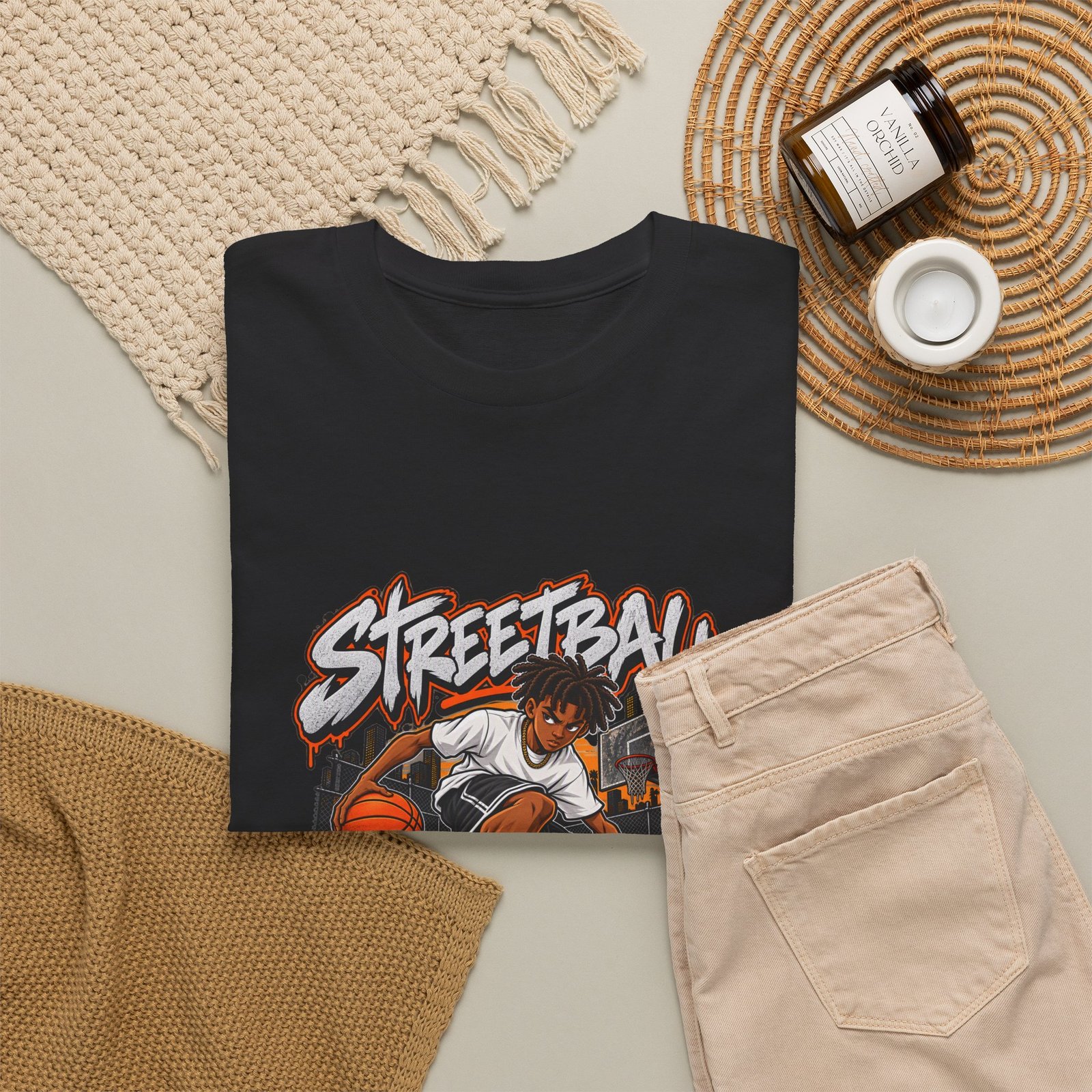 Streetball Basketball Graphic Tee — Urban Hoops Player Design - Image 8