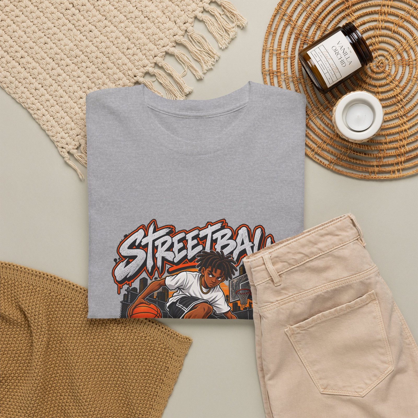 Streetball Basketball Graphic Tee — Urban Hoops Player Design - Image 12