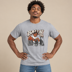 Ballin' Basketball T‑Shirt – Retro Urban Hoop Graphic Tee