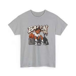 Ballin' Kid Basketball T‑Shirt – Retro Urban Hoop Graphic Tee