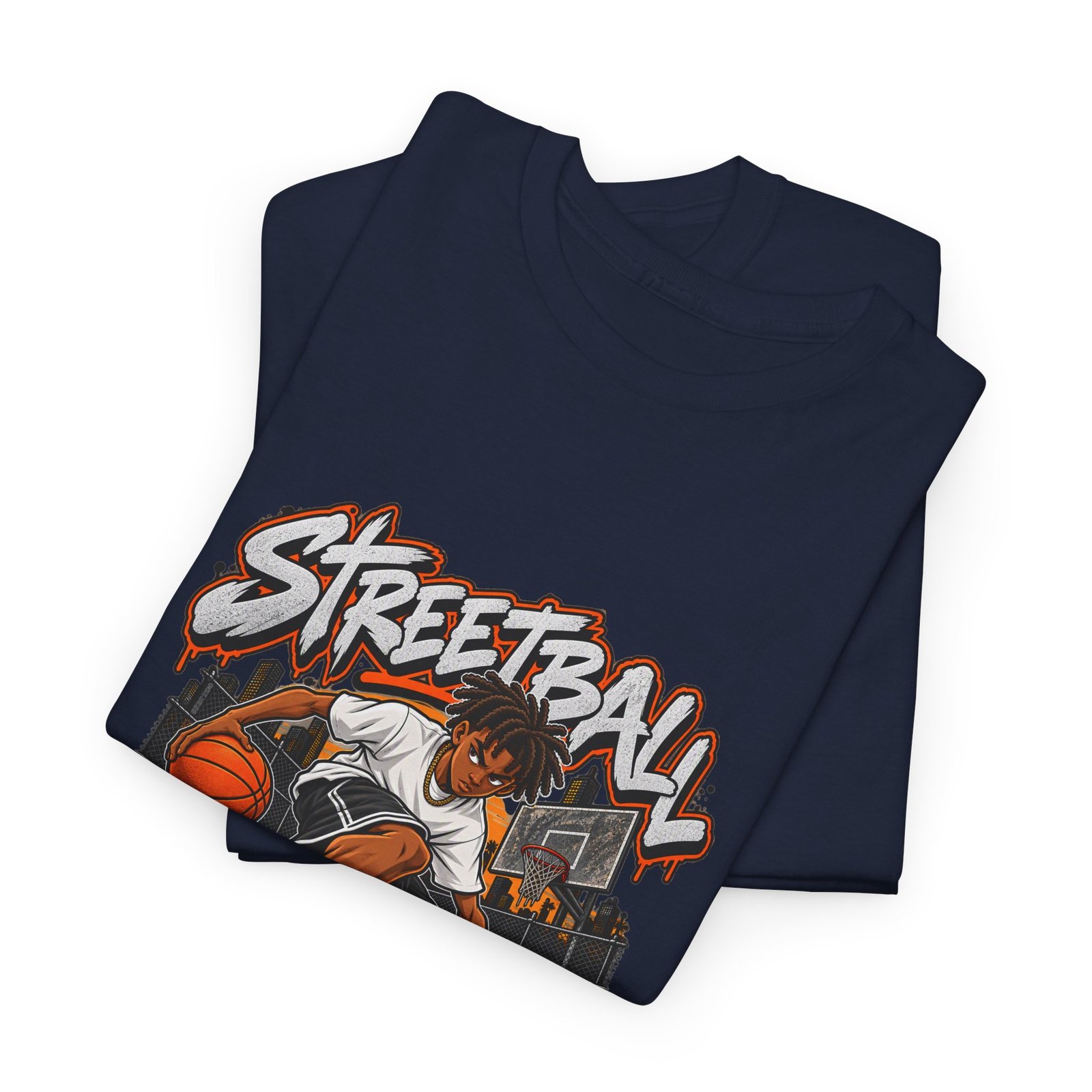 Streetball Basketball Graphic Tee — Urban Hoops Player Design - Image 15