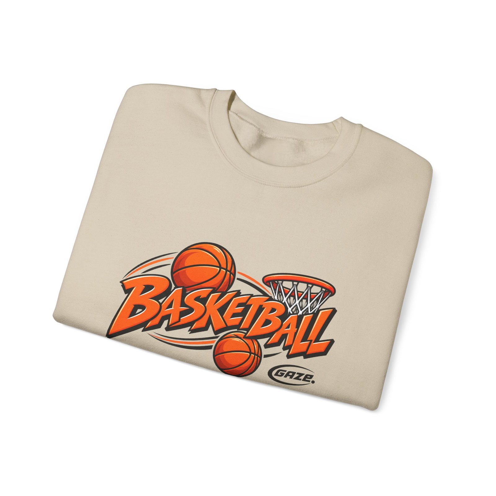 Basketball Graphic Crewneck Sweatshirt – Vintage Hoop Design - Image 7