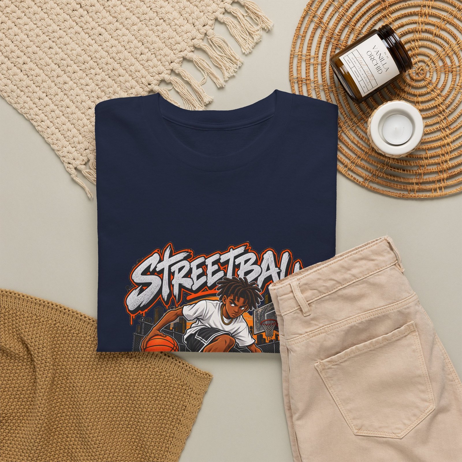 Streetball Basketball Graphic Tee — Urban Hoops Player Design - Image 16